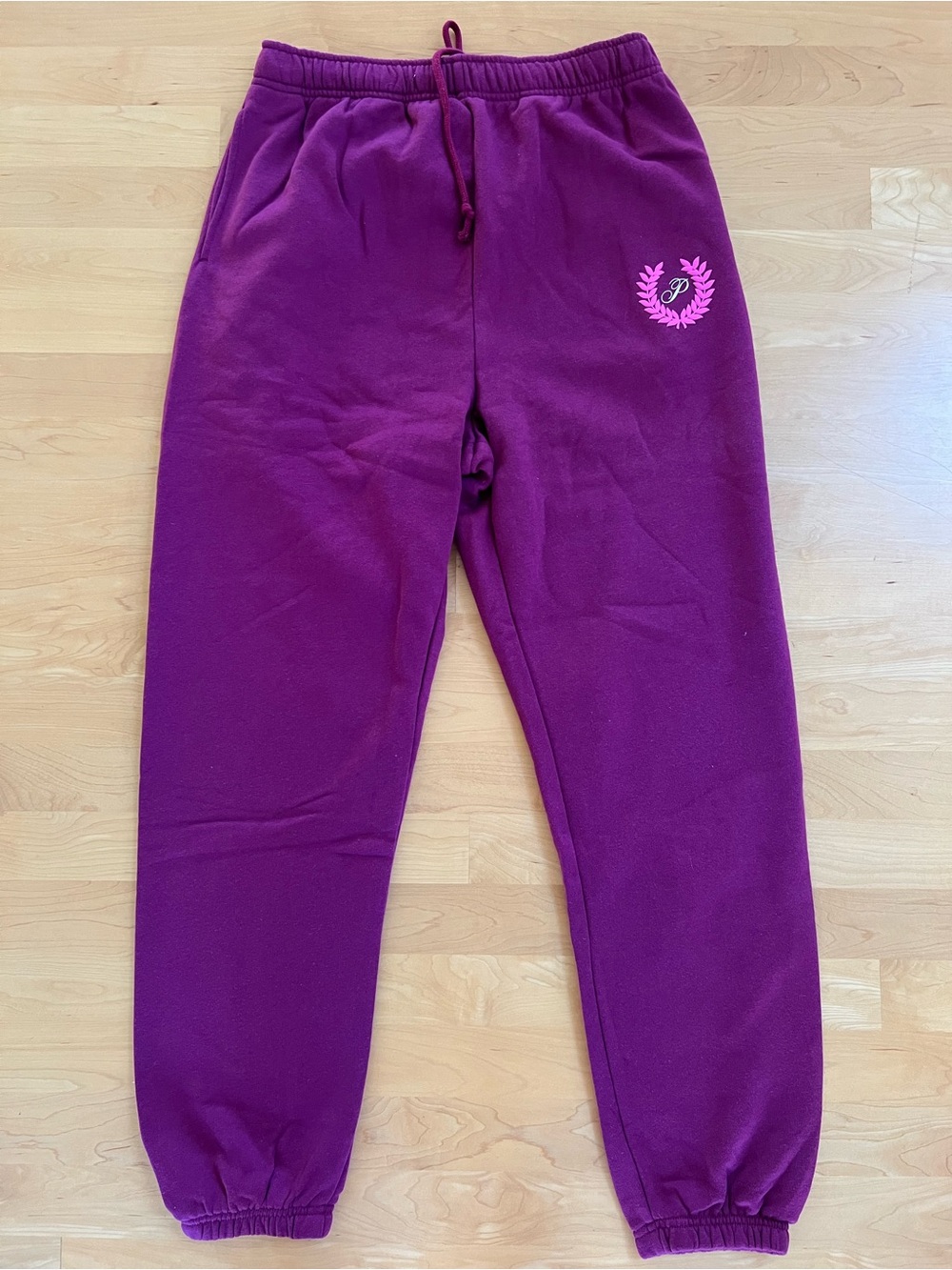 PINK Victoria's Secret Purple Sweatpants with Pink Crest